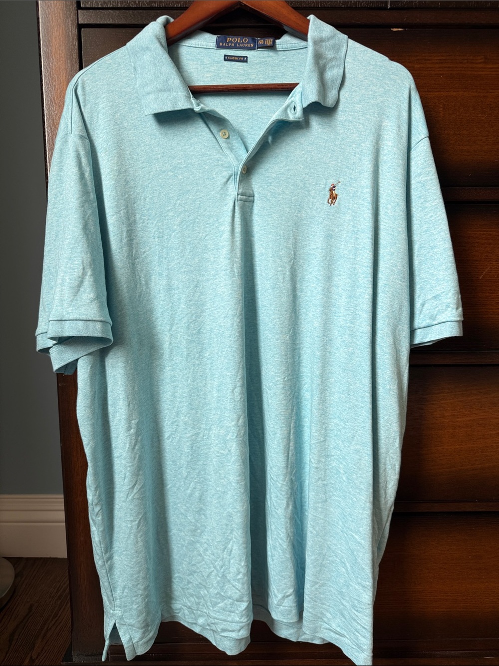Polo by Ralph Lauren Light Aqua Heather Polo Shirt